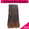 6 Packs 30 Inch Boho Goddess Box Braids Crochet Hair for Black Women (T27#, 30 Inch (Pack of 6)) view 2