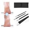 4 PCS Pedicure Knife Set Stainless Steel Ingrown Toenail Knife Correction Foot Scraper Clipper Pedicure Nail Remover Kit with Storage Bag for Calluses Beauty Salon Home Use Foot Care - Black view 3