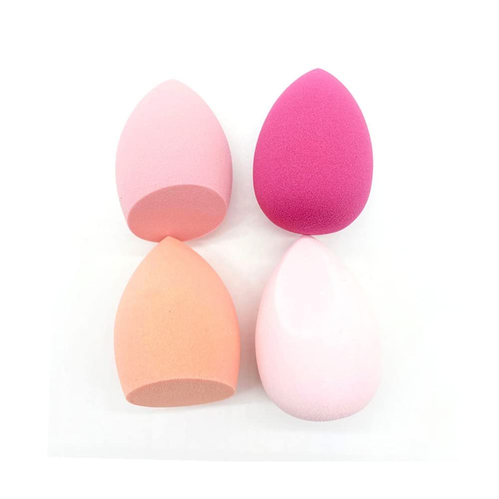 4PCS Bevel Cut Makeup Sponge Powder Puff Dry and Wet Combined Beauty Cosmetic Ball Foundation Powder Puff,Pink