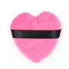 1PCS Large Powder Puffs Cotton Velour Love Shape with Strap Powder Puff Makeup Blendiful Puffs,rose red view 1