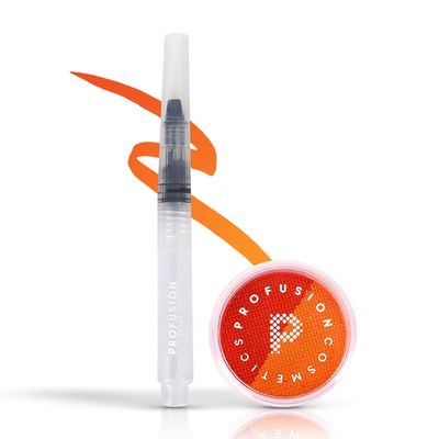 Profusion Cosmetics Water Activated Bright Eyeliner With Water Brush - Long-Wearing Refillable Water Brush & Smooth Pigmented Colorful Eyeliner Makeup Set (Thai Tea)