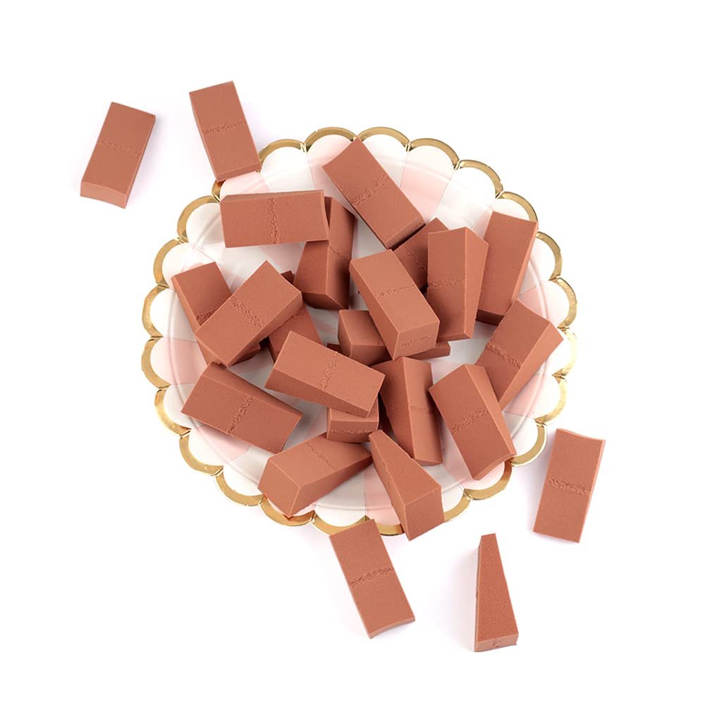 24PCS Disposable Makeup Sponge Comsetics Puff Smooth Beauty Tools,brown