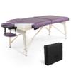Fencer Wire 84 Inch Premium Memory Foam Massage Table, Foldable Spa Bed, Height Adjustable, Facial Cradle Salon Bed, Purple, 32 Inch Wide view 1