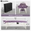 Fencer Wire 84 Inch Premium Memory Foam Massage Table, Foldable Spa Bed, Height Adjustable, Facial Cradle Salon Bed, Purple, 32 Inch Wide view 2