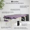 Fencer Wire 84 Inch Premium Memory Foam Massage Table, Foldable Spa Bed, Height Adjustable, Facial Cradle Salon Bed, Purple, 32 Inch Wide view 3