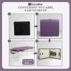 Fencer Wire 84 Inch Premium Memory Foam Massage Table, Foldable Spa Bed, Height Adjustable, Facial Cradle Salon Bed, Purple, 32 Inch Wide view 4