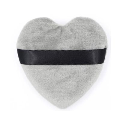1PCS Large Powder Puffs Cotton Velour Love Shape with Strap Powder Puff Makeup Blendiful Puffs,grey