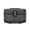 YUEMAI Hard Shell Cosmetic Case, Mini Aluminium Alloy Carrying Makeup Case Suitcase, Small Travel Hand Luggage With Elastic Band, For Make-Up Artist(Black) view 1