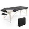Fencer Wire 84 Inch Premium Memory Foam Massage Table, Foldable Massage Bed, Height Adjustable Spa Bed, Facial Cradle Salon Bed Wooden Legs & Carry Case, Black, 32 Inch Wide view 1