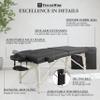Fencer Wire 84 Inch Premium Memory Foam Massage Table, Foldable Massage Bed, Height Adjustable Spa Bed, Facial Cradle Salon Bed Wooden Legs & Carry Case, Black, 32 Inch Wide view 3