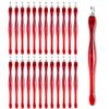 AKOAK 24 Pieces Stainless Steel V-Shaped Dead Skin Fork, Remove Dead Skin Around Nails, 4" Manicure and Pedicure Care Tool with Plastic Handle, Suitable for Home and Nail Shop view 1