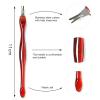 AKOAK 24 Pieces Stainless Steel V-Shaped Dead Skin Fork, Remove Dead Skin Around Nails, 4" Manicure and Pedicure Care Tool with Plastic Handle, Suitable for Home and Nail Shop view 2