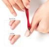 AKOAK 24 Pieces Stainless Steel V-Shaped Dead Skin Fork, Remove Dead Skin Around Nails, 4" Manicure and Pedicure Care Tool with Plastic Handle, Suitable for Home and Nail Shop view 3