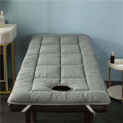 Spa Massage Table Pad & Face Cradle Set - Soft and Comfortable Thick Facial Bed and Headrest Cover 75"x31.5" Thickened Mattress with Holes