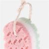 EDWOL Bath Sponge for Women, Men, Kids Sponge Loofah Body Scrubber Shower Sponge 3 Layer Shower Pouf Cleaning Loofahs Sponge for Shower Exfoliating,Green and White Powder view 2