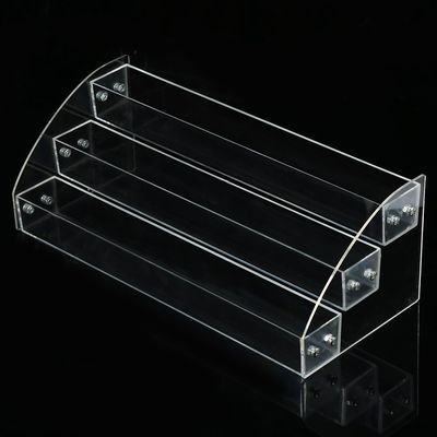 Dioche Nail Polish Display Stand, 6 Types Acrylic Makeup Organizer Cosmetic Lipstick Makeup Organizer for Cabinet, Countertops, Clear(3L)