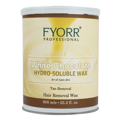 FYORR Hydrosoluble Body Hair And Tan Removal Wax (Water Wax) (White Chocolate) (800ML)