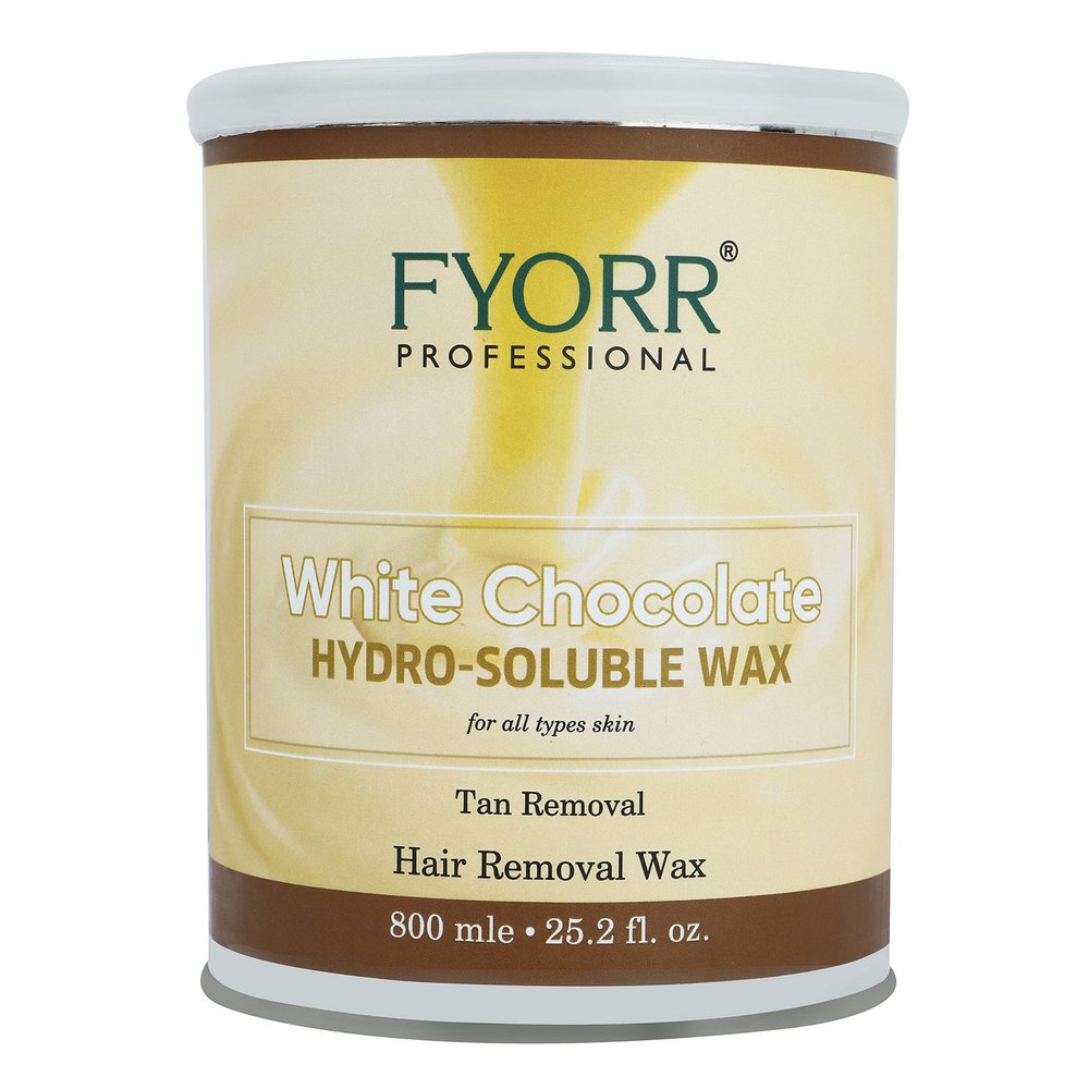 FYORR Hydrosoluble Body Hair And Tan Removal Wax (Water Wax) (White Chocolate) (800ML)