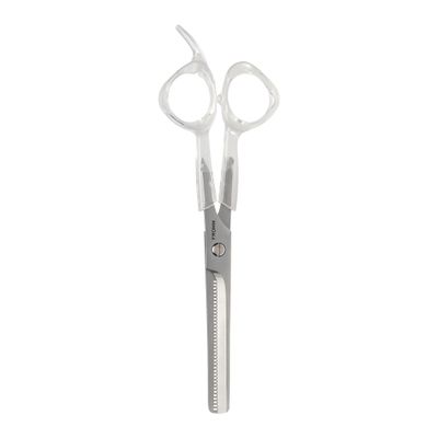 Fromm Professional Venture 5.75" 30-Tooth Easy Hair Thinning & Texturizing Shears in Clear & Matte Silver Japanese Steel Scissors with Beveled Blade for New Salon Stylist & DIY Home Use
