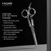 Fromm Professional Venture 5.75" 30-Tooth Easy Hair Thinning & Texturizing Shears in Clear & Matte Silver Japanese Steel Scissors with Beveled Blade for New Salon Stylist & DIY Home Use view 2