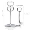 Grandslam Razor & Brush Stand with Double Stainless Steel Bowl Set for Shave Soap, Safety & Straight Razors, Silver view 4