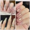 2 Boxes Pearl Chrome Nail Powder Glazed Gold White Pearl Chrome Nails Powder Holographic Ice Transparent Aurora Moonlight Manicure Pigment Metallic Mirror Effect For Nail Art Decorations view 2