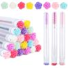 20Pcs Mascara Wands Tube Set SenRocc Reusable Lash Spoolies Rose Flower Tube Eyelash Brush Tubes Spoolies Lash Extension Brushes Applicators Makeup Tools (R-L-MIX) view 1