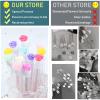 20Pcs Mascara Wands Tube Set SenRocc Reusable Lash Spoolies Rose Flower Tube Eyelash Brush Tubes Spoolies Lash Extension Brushes Applicators Makeup Tools (R-L-MIX) view 4