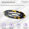 French Amie Oval Cut Out Small 2.5 Celluloid French Hair Slides Clips for Women Tige Boule Metal Free Clasp Handmade Girls Side Slide-in Barrette Clip Women Hair Accessories Strong Hold No Slip Grip view 2