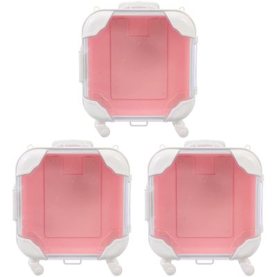 minkissy 3pcs Creative Eyelash Organizer Transparent False Eyelash Storage Box Compact Storage Container for Travel Makeup Artists Beauty Shops for Keeping Lashes Organized and Protected