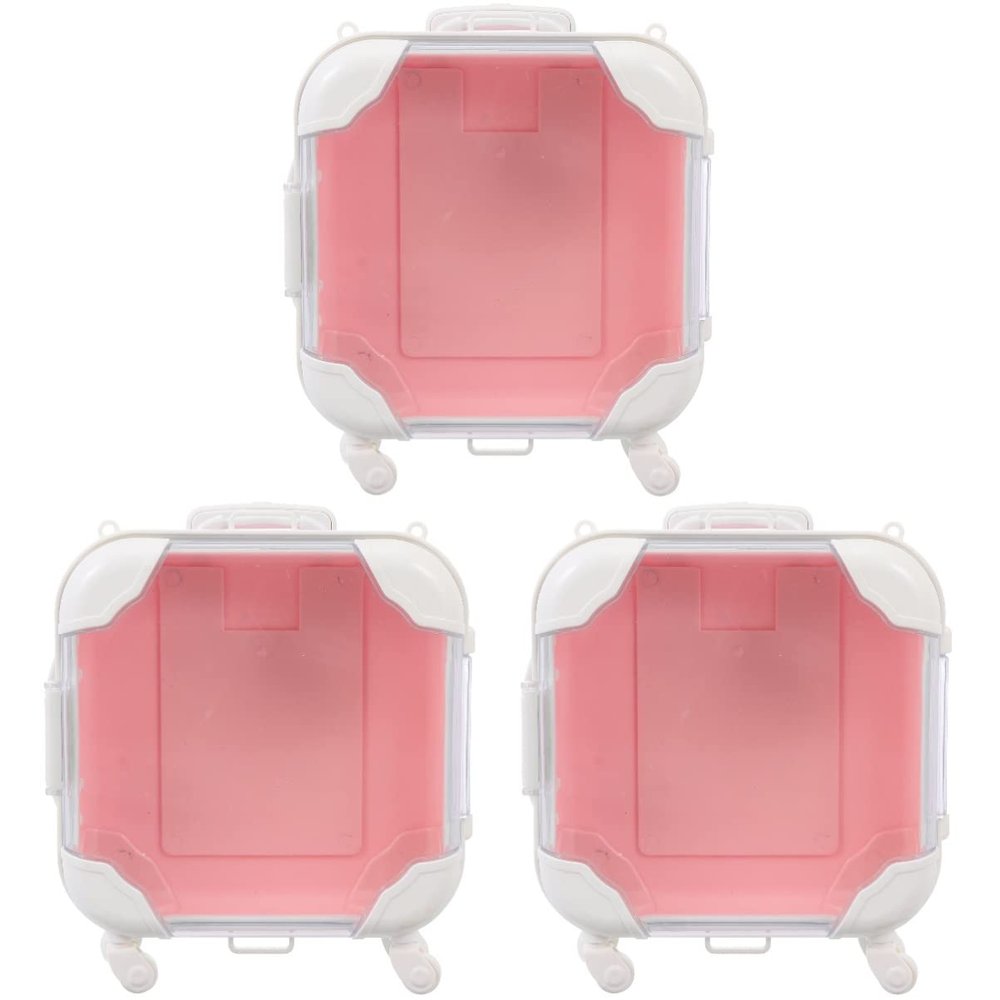 minkissy 3pcs Creative Eyelash Organizer Transparent False Eyelash Storage Box Compact Storage Container for Travel Makeup Artists Beauty Shops for Keeping Lashes Organized and Protected