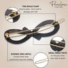 Parcelona -French Ribbon Knot Infinity 2 1/4" Small Celluloid Acetate Hair Clips with Closure Tige Boule Set of 2 Fashion Style Durable Non Slip Hair Accessories Pair view 3
