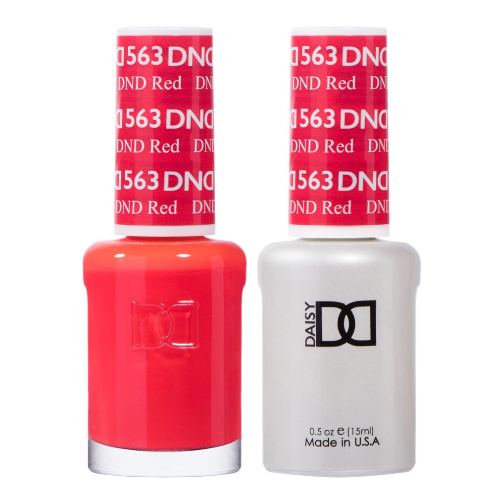 DND Gel Polish Set, Red, 563 DND Red, 0.5 Fl Oz