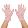 Dioche Anti Gloves for Gel Nail Lamp Manicure Gloves Stretchy Breathable Fingerless Fiber Cotton Nail Lamp Gloves for Home Salon(Pale Pinkish Gray) view 1