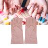 Dioche Anti Gloves for Gel Nail Lamp Manicure Gloves Stretchy Breathable Fingerless Fiber Cotton Nail Lamp Gloves for Home Salon(Pale Pinkish Gray) view 4