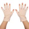 Dioche Anti UV Gloves for Gel Nail Lamp Manicure Gloves UV Stretchy Breathable Fingerless Fiber Cotton Nail Lamp Gloves for Home Salon(Light Yellow) view 1