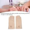 Dioche Anti UV Gloves for Gel Nail Lamp Manicure Gloves UV Stretchy Breathable Fingerless Fiber Cotton Nail Lamp Gloves for Home Salon(Light Yellow) view 2