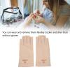Dioche Anti UV Gloves for Gel Nail Lamp Manicure Gloves UV Stretchy Breathable Fingerless Fiber Cotton Nail Lamp Gloves for Home Salon(Light Yellow) view 3