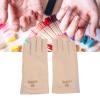 Dioche Anti UV Gloves for Gel Nail Lamp Manicure Gloves UV Stretchy Breathable Fingerless Fiber Cotton Nail Lamp Gloves for Home Salon(Light Yellow) view 4