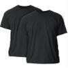 Camisas Blancas para Hombres con Cuello Redondo 2 Pack (Negro Extra Large) view 1