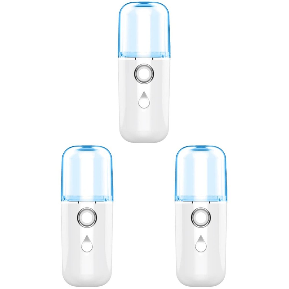 FRCOLOR 3pcs USB Charged Mini Handheld Facial Humidifier Portable Replenishment Instrument for Skin Hydration for Travel and Daily Random Style