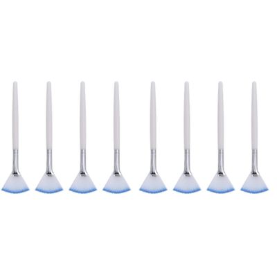 minkissy 8pcs Soft Fan Facial Mask Brushes Portable Makeup Applicators for Skincare Gentle and Lightweight Cosmetic Tools for Home and Spa Use