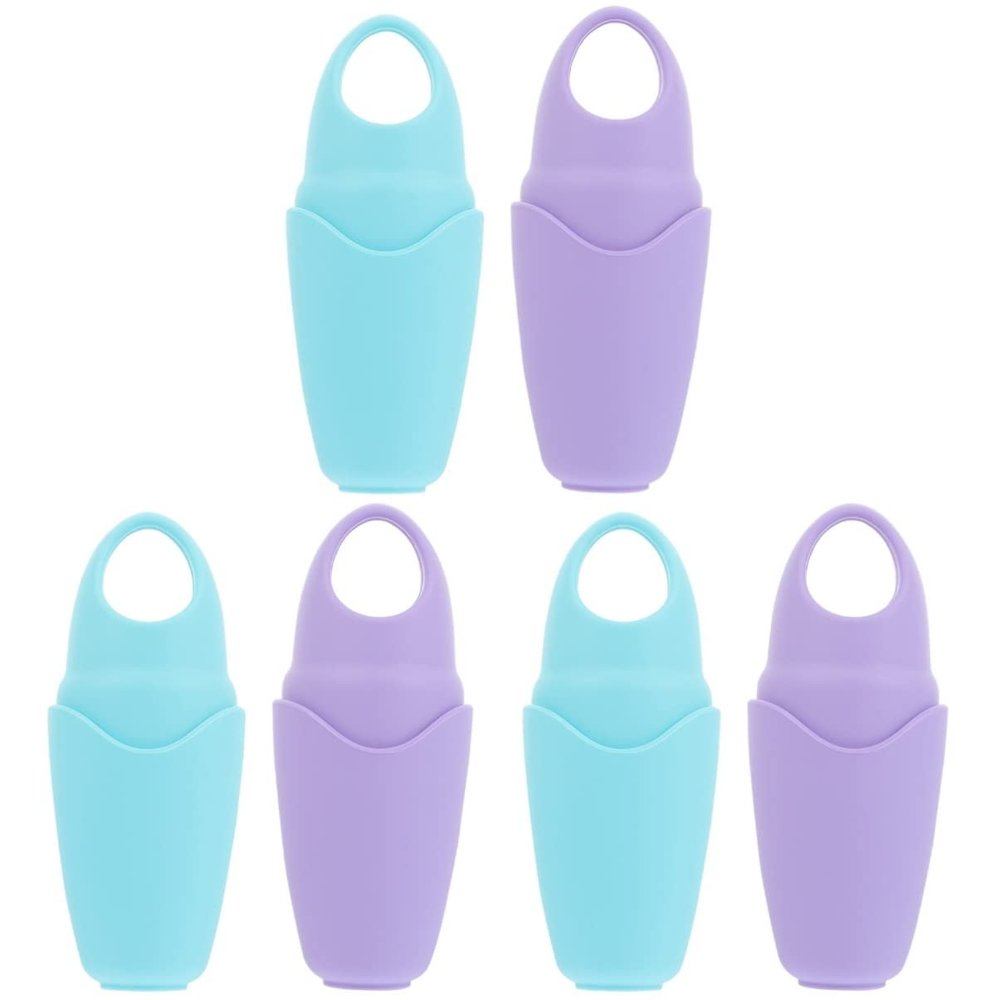 FRCOLOR 6pcs Silicone Face Massage Roller Portable Gel Ice Mold for Facial Care Eye Puffiness Relief Easy to Use Suitable for Tired Eyes and Dark Circles