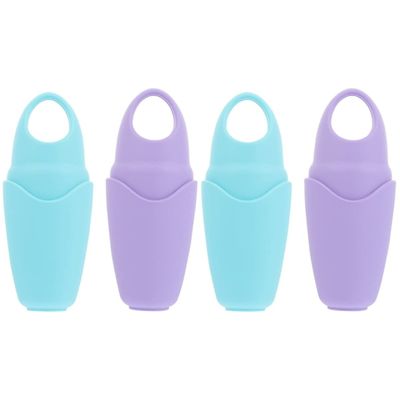 FRCOLOR 4pcs Portable Face Massage Roller Ice Compress Tool for Skin Care Reduces Puffiness Dark Circles Reusable Face Massage Roller