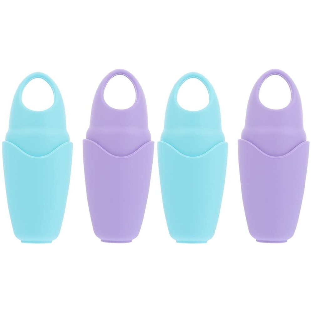FRCOLOR 4pcs Portable Face Massage Roller Ice Compress Tool for Skin Care Reduces Puffiness Dark Circles Reusable Face Massage Roller
