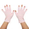 Dioche Anti Gloves for Gel Nail Lamp Manicure Gloves Stretchy Breathable Fingerless Fiber Cotton Nail Lamp Gloves for Home Salon() view 1