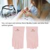 Dioche Anti Gloves for Gel Nail Lamp Manicure Gloves Stretchy Breathable Fingerless Fiber Cotton Nail Lamp Gloves for Home Salon() view 3