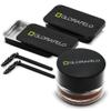 GLORIAPELO Eyebrow Gel and Brow Soap  Set of 2 Soap Eyebrow Kit with Spoolie and Eyebrow Pomade Dark Brown or Chocolate  Long-Lasting, Waterproof Vegan Formula  Natural Eyebrow Effect view 1