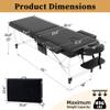 civama Massage Table Massage Bed Portable, 26 LBs Light Weight 2 Section Foldable Tattoo Bed Facial Care Spa Lash Bed Height Adjustable Sturdy Aluminum Frame with Accessories Carrying Bag, Black view 3