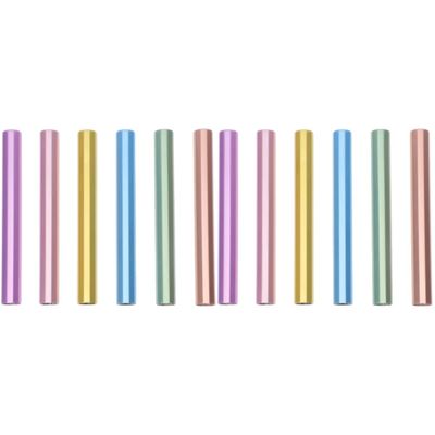 FRCOLOR 12pcs Light Nail Art Pen Caps Sealed Covers for Manicure Pens Rainbow Color Inner Zinc Alloy Material for Nail Brush